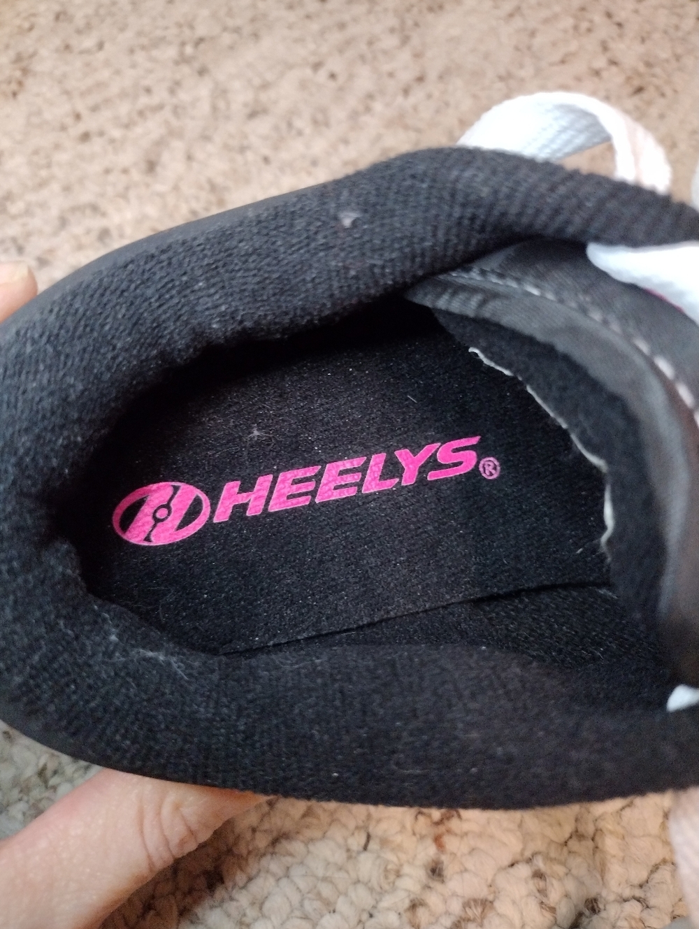 Heelys Kolect Kids Black & Hot Pink Suede Wheeled Sneakers - Picture 4 of 9